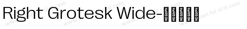Right Grotesk Wide字体转换
